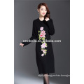 Outono Inverno Mulheres elegantes Chic High Grade Noble Bordados Cardigan Vestidos Sweater